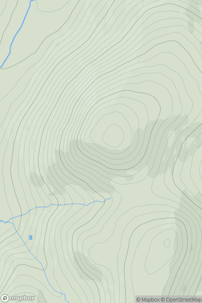 Thumbnail image for Rocky Mountain (Sliabh na gCloch) showing contour plot for surrounding peak
