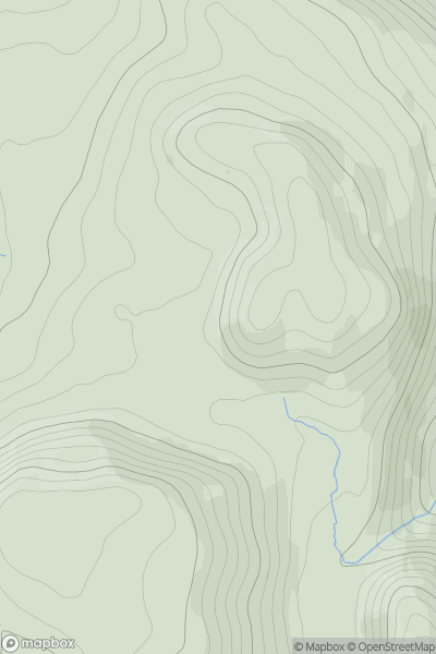 Thumbnail image for Hangmans Hill showing contour plot for surrounding peak