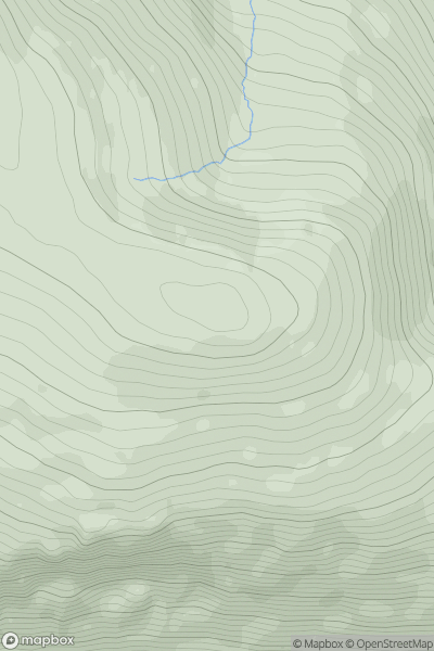 Thumbnail image for Camaderry SE Top showing contour plot for surrounding peak