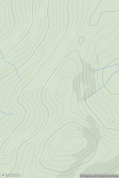 Thumbnail image for Knockboy North Top showing contour plot for surrounding peak