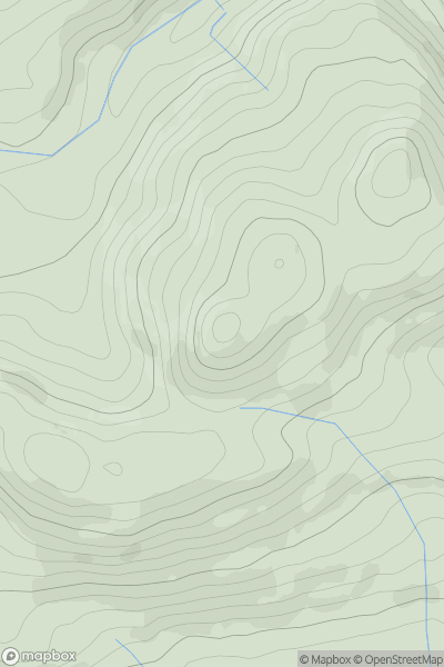 Thumbnail image for Moel y Gwelltyn showing contour plot for surrounding peak