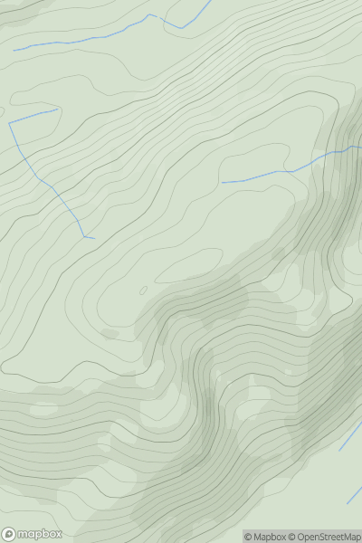 Thumbnail image for Allt y Main showing contour plot for surrounding peak