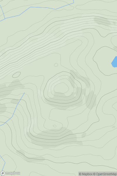 Thumbnail image for Mynydd-y-briw showing contour plot for surrounding peak