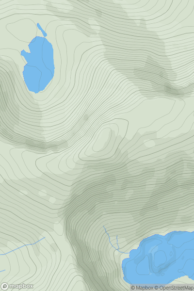 Thumbnail image for Cadair Idris - Penygadair showing contour plot for surrounding peak