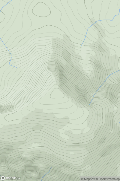 Thumbnail image for Mynydd Moel showing contour plot for surrounding peak