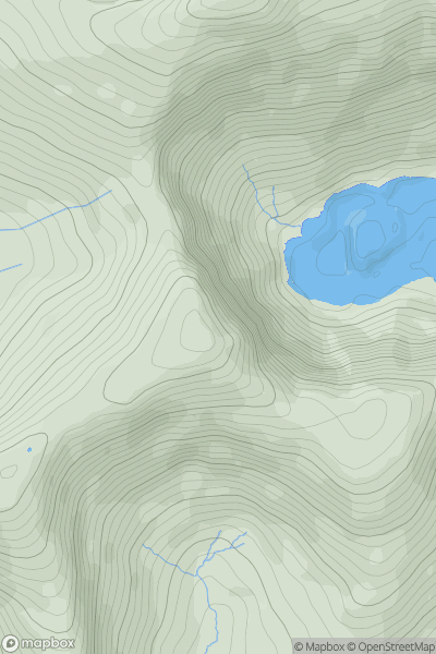 Thumbnail image for Craig Cwm Amarch showing contour plot for surrounding peak