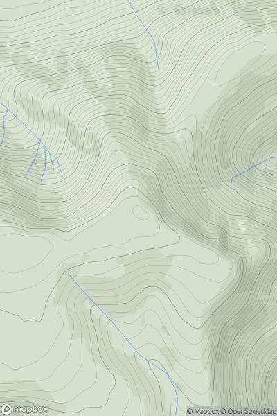 Thumbnail image for Maesglase (old GR) - Maen Du showing contour plot for surrounding peak