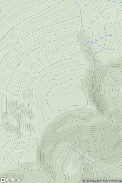 Thumbnail image for Waun-oer showing contour plot for surrounding peak