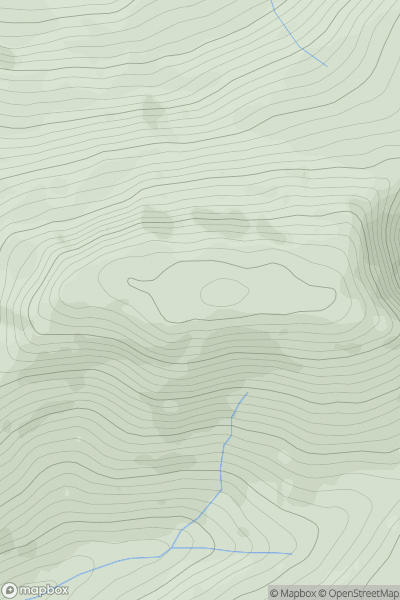 Thumbnail image for Tarren y Gesail showing contour plot for surrounding peak