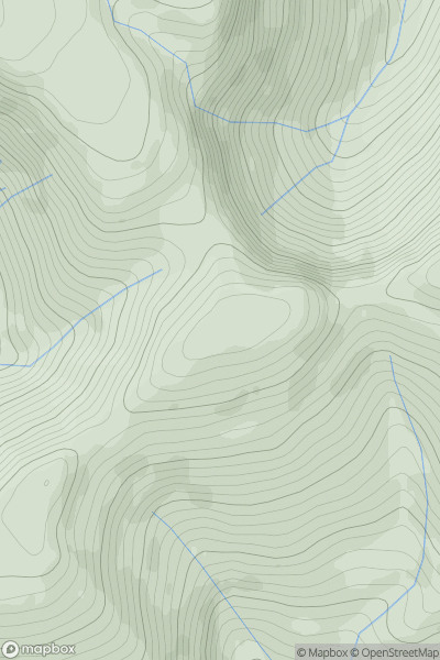 Thumbnail image for Craig Portas (Mynydd Dolgoed) showing contour plot for surrounding peak