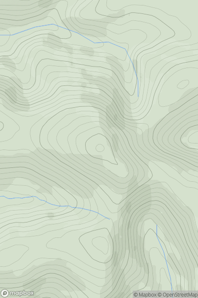 Thumbnail image for Craig Goch (Mynydd Cwmcelli) showing contour plot for surrounding peak