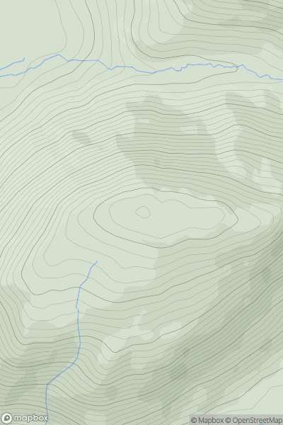 Thumbnail image for Foel Cae'rberllan showing contour plot for surrounding peak