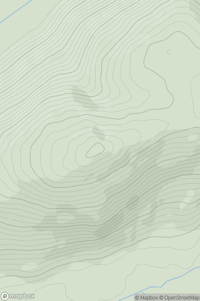 Thumbnail image for Ffridd Cocyn showing contour plot for surrounding peak