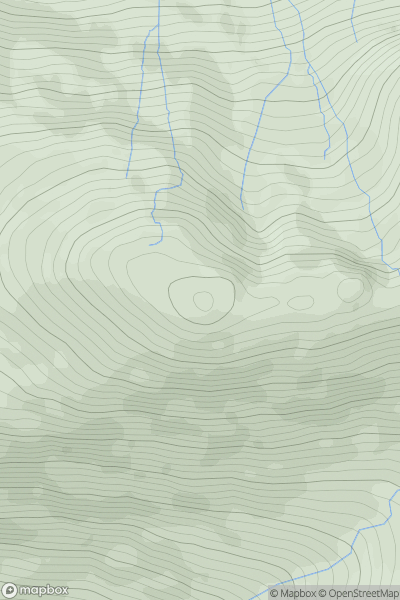 Thumbnail image for Meall Lighiche showing contour plot for surrounding peak