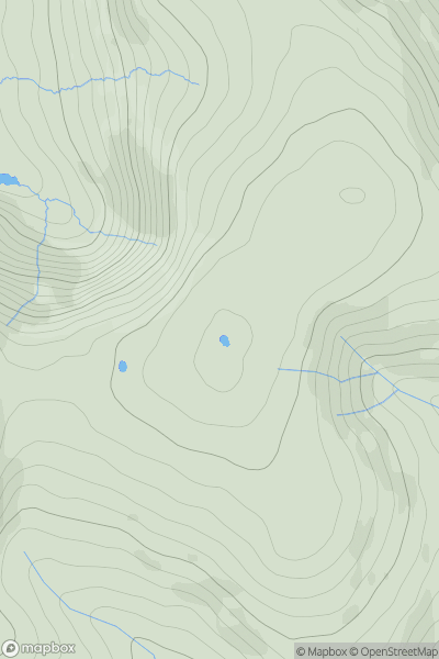 Thumbnail image for Pen Pumlumon Llygad-bychan (Plynlimon East Top) showing contour plot for surrounding peak