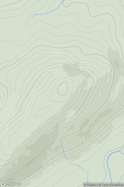 Thumbnail image for Banc Llechwedd-mawr showing contour plot for surrounding peak