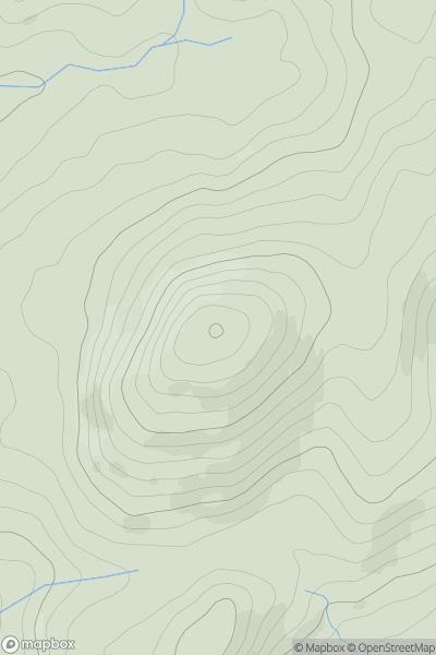Thumbnail image for Disgwylfa Fawr showing contour plot for surrounding peak