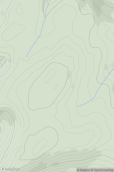 Thumbnail image for Esgair Ddu showing contour plot for surrounding peak