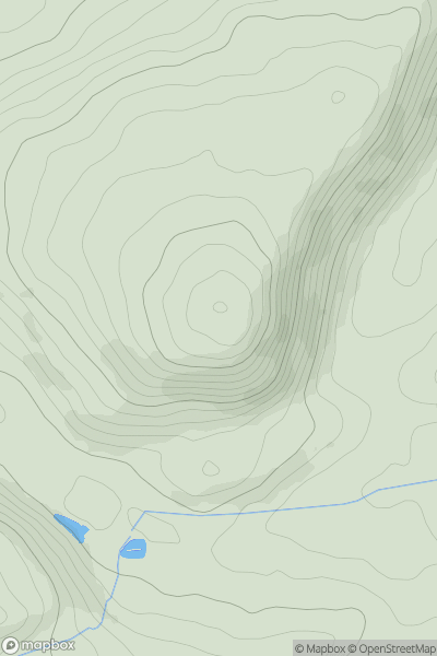 Thumbnail image for Moel Bentyrch showing contour plot for surrounding peak