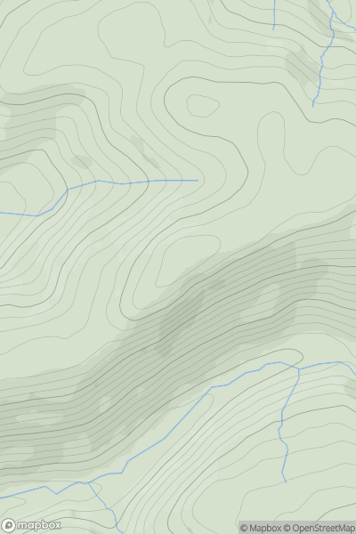 Thumbnail image for Cefn Coch (Ffridd Esgair-yr-owen) showing contour plot for surrounding peak