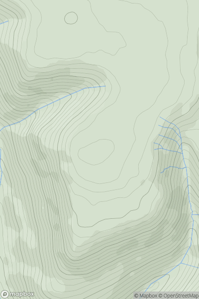 Thumbnail image for Great Creigiau showing contour plot for surrounding peak
