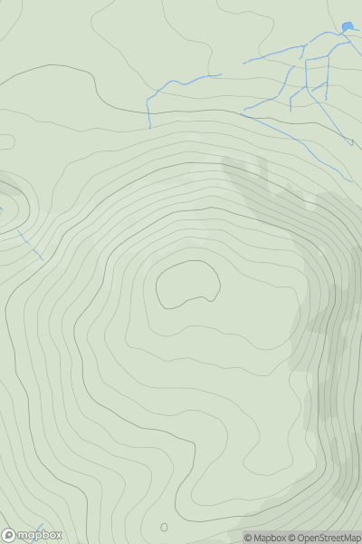 Thumbnail image for Corndon Hill showing contour plot for surrounding peak