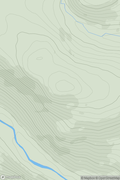 Thumbnail image for Garreg Lwyd showing contour plot for surrounding peak