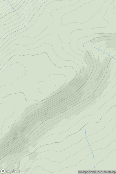 Thumbnail image for Gwastedyn Hill showing contour plot for surrounding peak