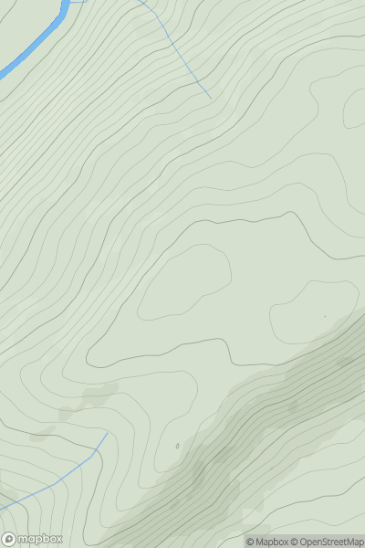 Thumbnail image for Gwastedyn Hill West Top showing contour plot for surrounding peak