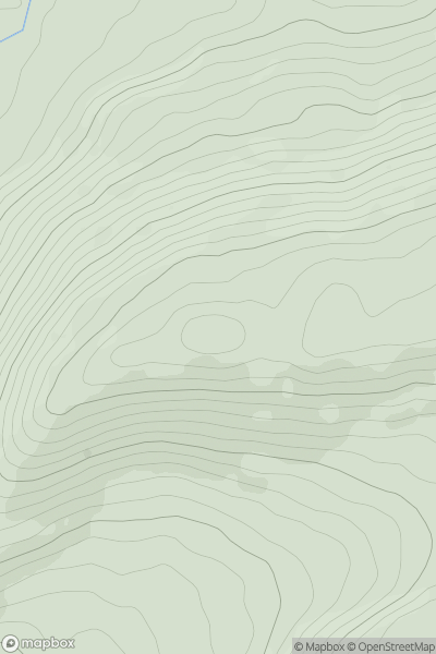 Thumbnail image for Rhiw Gwraidd West Top showing contour plot for surrounding peak