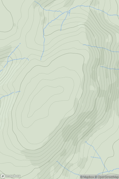 Thumbnail image for Pen y Garn-goch showing contour plot for surrounding peak