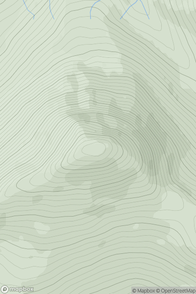 Thumbnail image for Sgorr a' Choise showing contour plot for surrounding peak