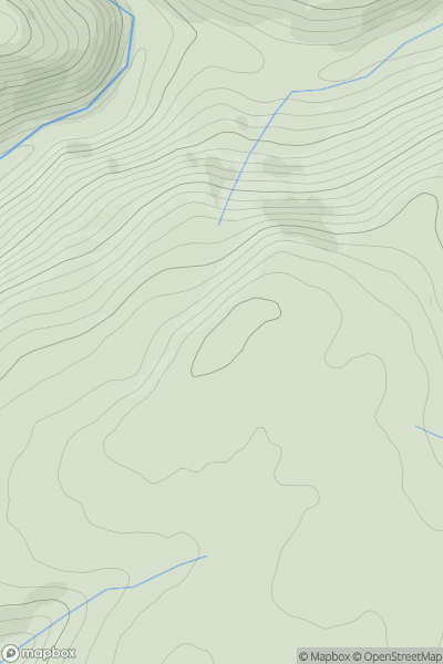 Thumbnail image for Crugiau Merched showing contour plot for surrounding peak