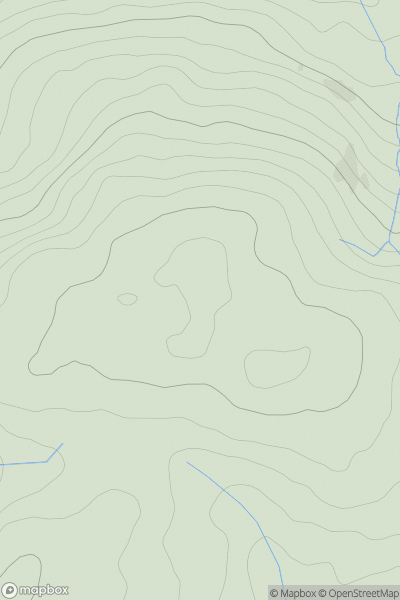 Thumbnail image for Mynydd Pencarreg showing contour plot for surrounding peak