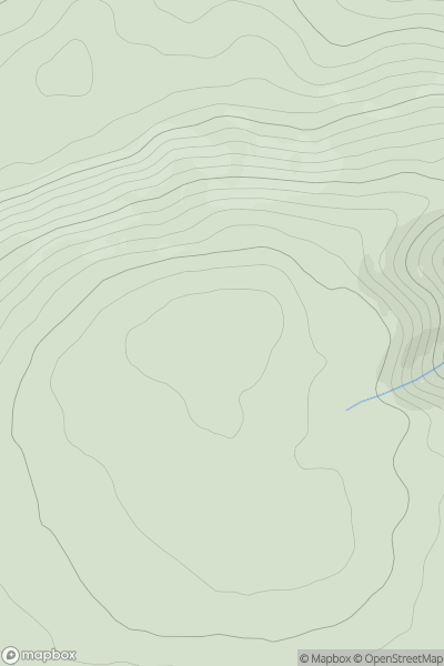 Thumbnail image for Mynydd Cynros showing contour plot for surrounding peak
