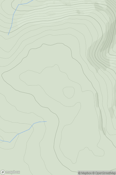 Thumbnail image for Pen-crug-melyn showing contour plot for surrounding peak