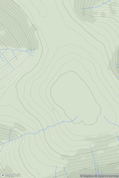 Thumbnail image for Waun Fach showing contour plot for surrounding peak