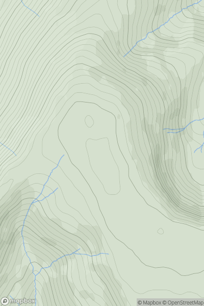 Thumbnail image for Waun Rydd showing contour plot for surrounding peak