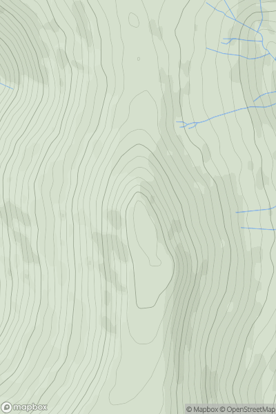 Thumbnail image for Pen Allt-mawr showing contour plot for surrounding peak