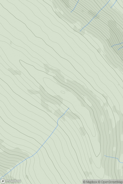 Thumbnail image for Chwarel y Fan showing contour plot for surrounding peak