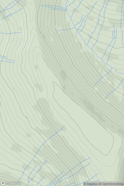 Thumbnail image for Mynydd Llysiau showing contour plot for surrounding peak