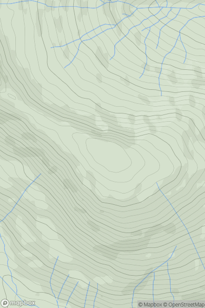 Thumbnail image for Allt Lwyd showing contour plot for surrounding peak