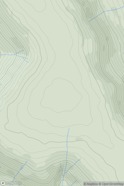 Thumbnail image for Black Mountain South Top showing contour plot for surrounding peak