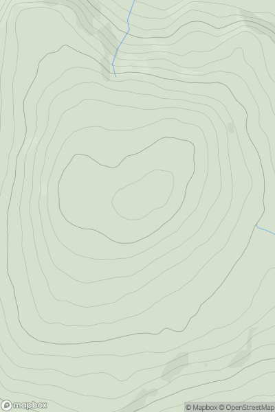 Thumbnail image for Garreg Lwyd (Moel Gornach) showing contour plot for surrounding peak