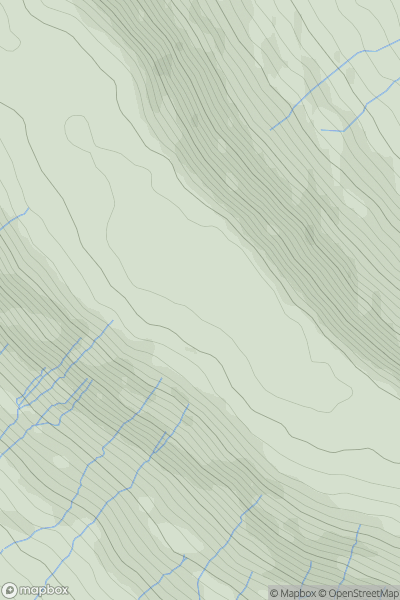 Thumbnail image for Pen-y-Garn Fawr showing contour plot for surrounding peak