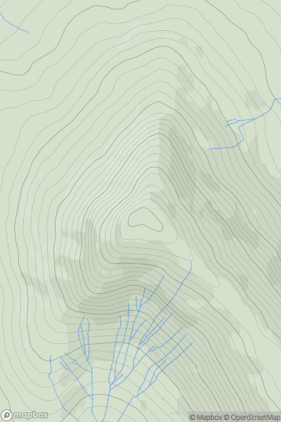 Thumbnail image for Mynydd Troed showing contour plot for surrounding peak