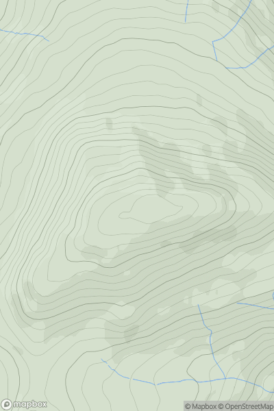 Thumbnail image for Tor y Foel showing contour plot for surrounding peak