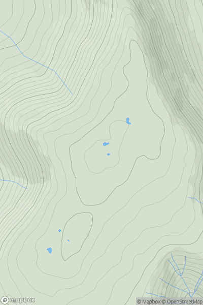 Thumbnail image for Mynydd Llangorse showing contour plot for surrounding peak