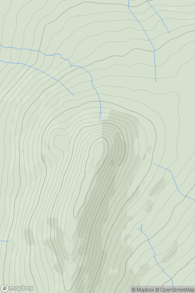 Thumbnail image for Ysgyryd Fawr showing contour plot for surrounding peak