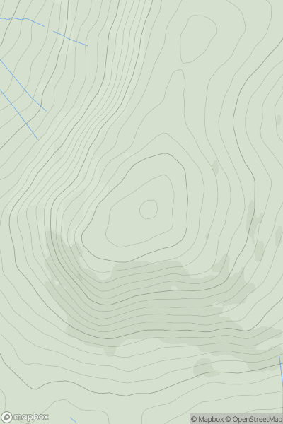 Thumbnail image for Graig Syfyrddin (Edmund's Tump) showing contour plot for surrounding peak